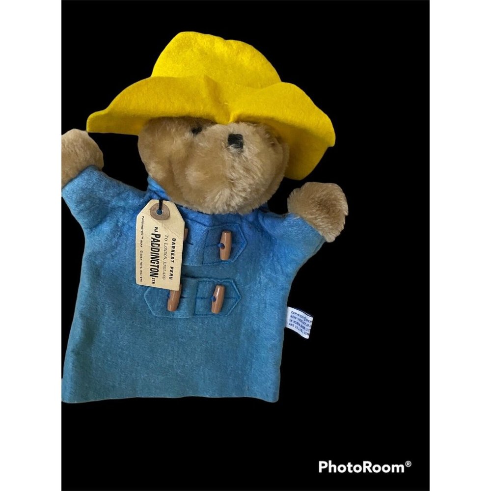 Paddington Bear 11”‎ Hand Puppet Plush Felt Clothes Eden Toys TAGS 1981 Rare